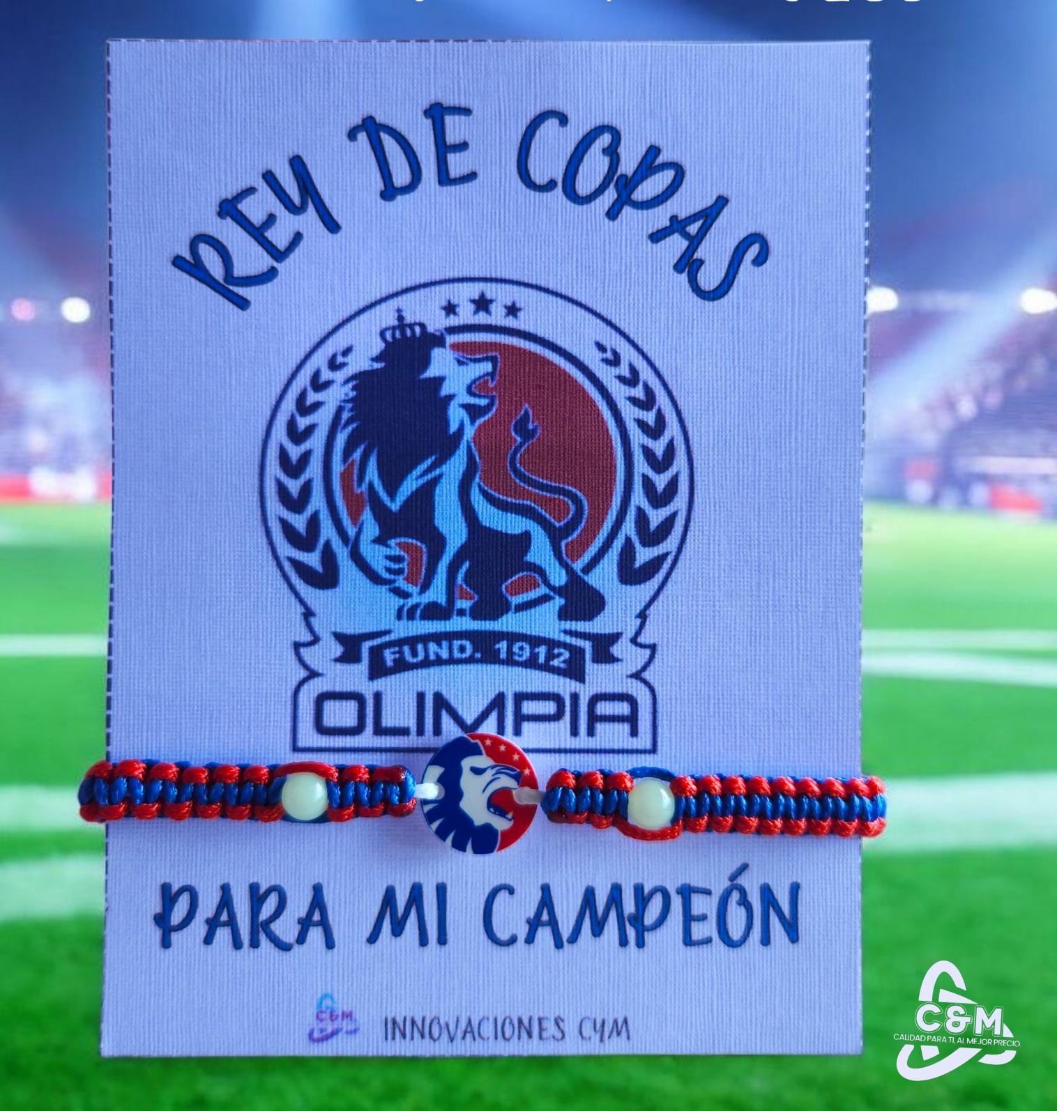 PULSERA CON DIJE DE OLIMPIA PERLA NEON 